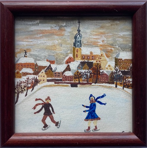 Aquarell naive bild - aquarell,
