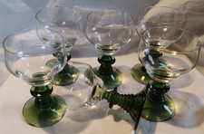 6 Zwiesel 0,1L Weingläser Römer Weinrömer grün 70er alt Vintage Retro Bernkastel