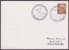 Sonderstempel Neustadt Waldnaab Bleikristallglas von Weltruf 1938