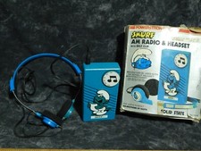 Retro Blue Smurf AM Hand Radio