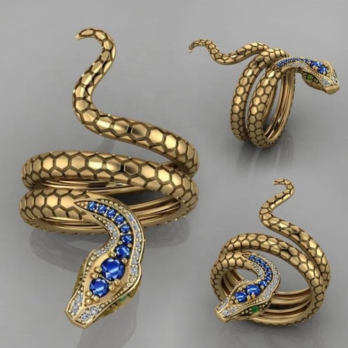 Damen gold schlangenring - damen,