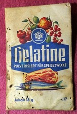 "NEU" DDR-Lebensmittel: GELATINE 1972 EVP 0,17 M Otto Grunow Nachf. Magdeburg