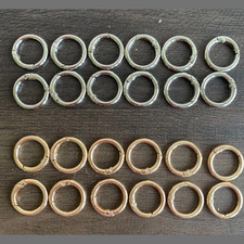 Metallring, Metall Ring Mehrzweck-O-Ringe, 20 mm (Gold, Silber), 24 Stück
