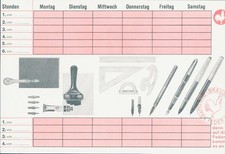 Stundenplan, Reklame Brause, Schreibfedern, Füllfederhalter - 10761431