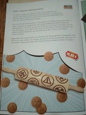 Motiv-Teigrolle  Prägerolle Muster Motiv Buchenholz