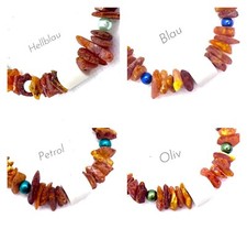 Bernsteinkette Hund EM Keramik