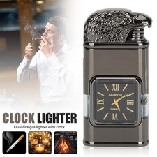 Edles Luxus Feuerzeug mit Uhr