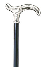 Gehstock Gehhilfe schlanker Holzstock Derby SILVER schwarz