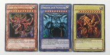 Götterkarten Obelisk Peiniger Slifer Himmelsdrache Drache Ra YGLD Yugioh deutsch