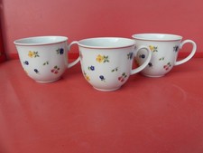 TCM 3 Kaffeetassen roter Rand