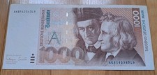 🌟 1000 DM Geldschein Deutsche Mark Banknote Schein 1993 🌟