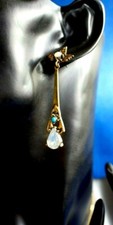 Ohrringe gold mondstein - ohrringe,