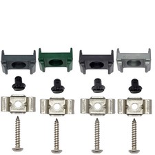 10 x Zaun Montage und Reparatursatz HD mit Dübel + Butterfly Klemmstück 4 Farben