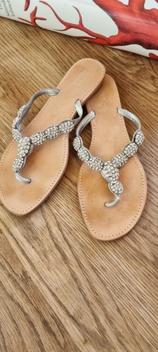 Glitzer sandale zehentrenner - sandale,