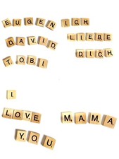 Scrabble Holz Buchstaben