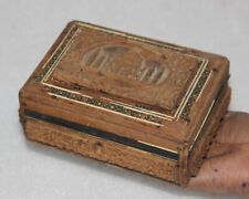 1700s Antik Wooden Handgefertigter Mughal Taj Mahal Gravur Aufbewahrung Schmuck