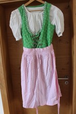 Country line Dirndl Kleid grün  Schürze 44 top