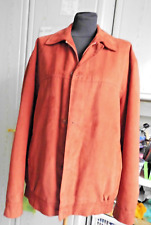 Herren Jacke Gr.50 Wildlederoptik waschbar orangrot