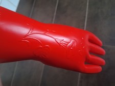 Premium Gummihandschuhe Rot mit 40 cm länge Gr. L