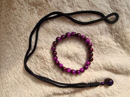 Naturstein armband mit kette - naturstein,
