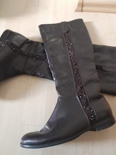 Damen Schaft Stiefel braun Gr.37, warm mit Fell gefüttert