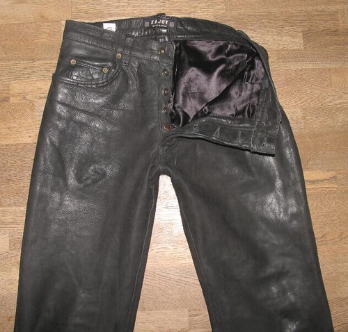 Speckige enjoy lederjeans - /,