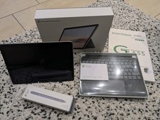 Microsoft Surface Go 2 Tablet mit Tastatur, Stift, Netzteil und Schutzglas