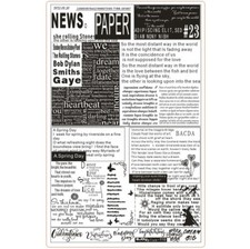 XXL Stamping Schablone Schrift 3 Stempel Platte Text Nailart Nägel Zeitung