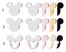 Ohrstecker Ohrringe Micky Maus Mickey Mouse Edelstahl NEU