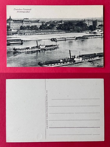 Dresden 1910 elbedampfer - ak,