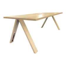 Arper Tisch Cross Stahl Weiß Matt Gestell Stahl V22 Bianco Opaco 