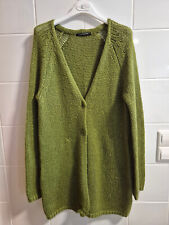 grobgestrickte Strickjacke,L. Cerano, Gr 36, Fb. grün, getragen, Zustand:sehrgut