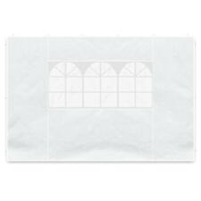 2 Seitenteile mit Fenster weiß für Pavillon Partyzelt PE 100 g/m² Zeltplane