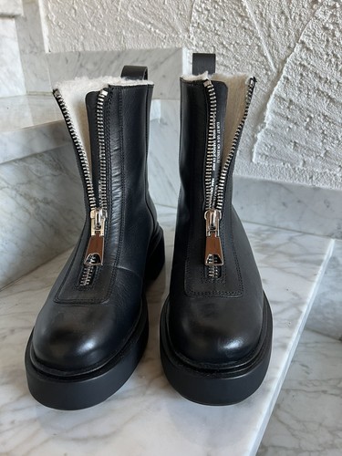 Lederboots lammfellimitat - lederboots,