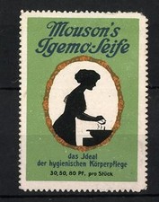 Reklamemarke Mouson´s Igemo-Seife, das Ideal der hygienischen Körperpflege, Fra 
