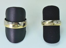 1 Paar Trauringe Ehe in 14 Kt 585 er Gold Brillanten Diamanten Ringe  Gr.: 49/61