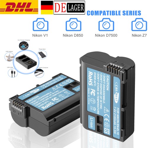 2pcs el15 akku - 2pcs, en-el15
