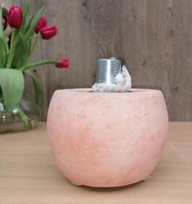 Neu !! Öllampe mit Einsatz ø 16 cm aus Terracotta Garten Deko Windlicht Ölkugel