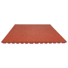 Fallschutzplatte 100x100x4 cm Rot Gummiplatte Fallschutzmatte Spielplatzmatte