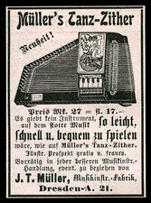 Alte Werbung 1900 Tanz-Zitter