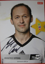 ORF 1 Karte Autogramm Manfred Stohl  Fußballspieler  Österreich Dornbirn  - 757