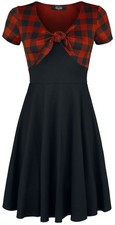 Rock Rebel by EMP Damen schwarzes Kleid mit Karomuster