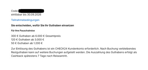 Check24 300 pauschalreise - check24, 300€
