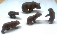 5 verschiedene Bären, Heinerle, Manurba, Domplast, 60er/70er Jahre, Wundertüte