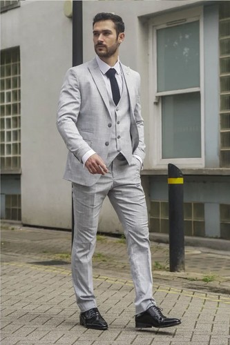 Herren grau kariert stück - herren, 3