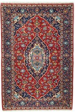 Perserteppich Kashan Kork 173 x 119 cm Orientteppich Top Zustand - rot
