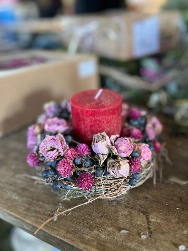 Trockenblumenkranz mit - 17,