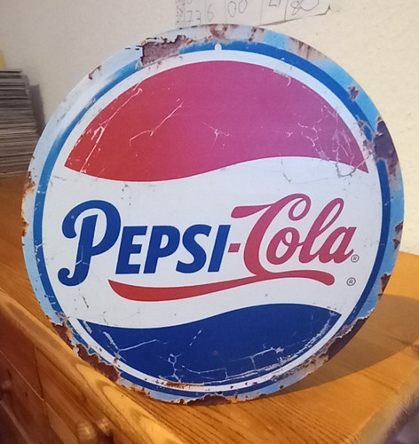 Blechschild pepsi cola - , rund