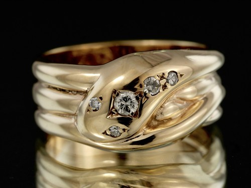 Schlangenring mit diamant - 9,