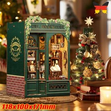 DIY Book Nook Kit 3D Puppenhäuser Miniatur Haus Kit mit Möbeln und LED-Licht DE